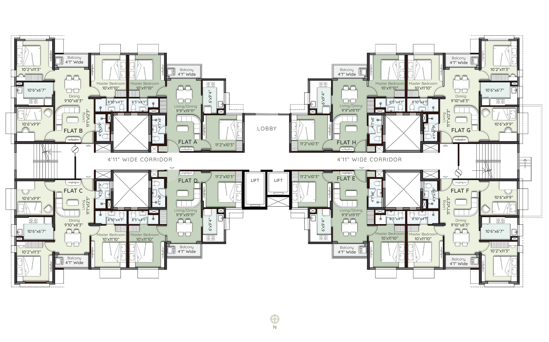 Tower4-Typical Floor Plan